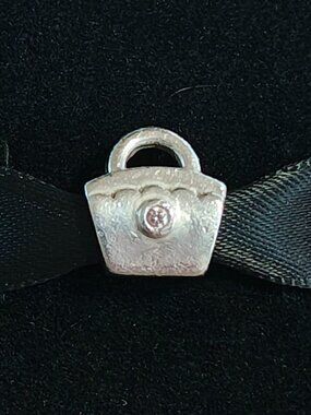 Authentic Pandora Purse with Pink CZ Charm – 790309PCZ Sterling Silver (Retired)